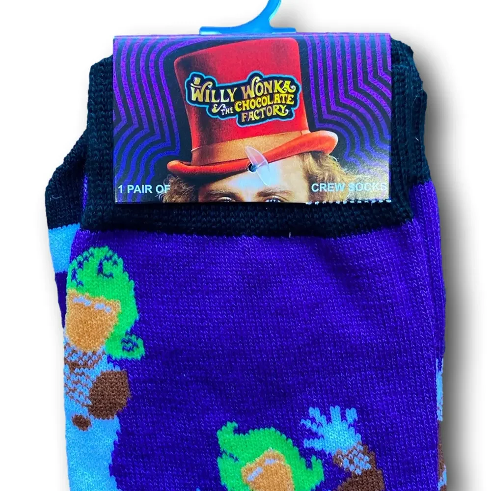 3/$20 Oompa Loompas Funny Novelty Crew Socks - NWT